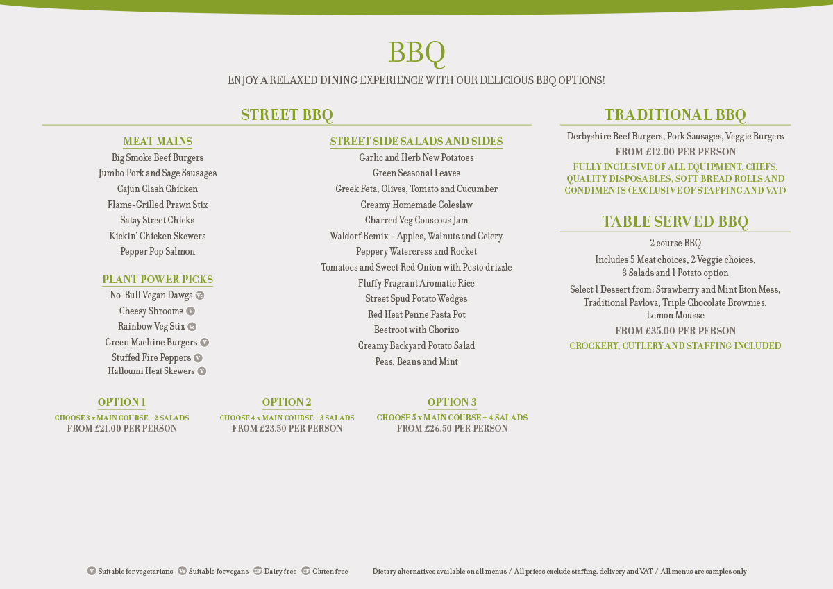 Saffron Menu BBQ - BBQ