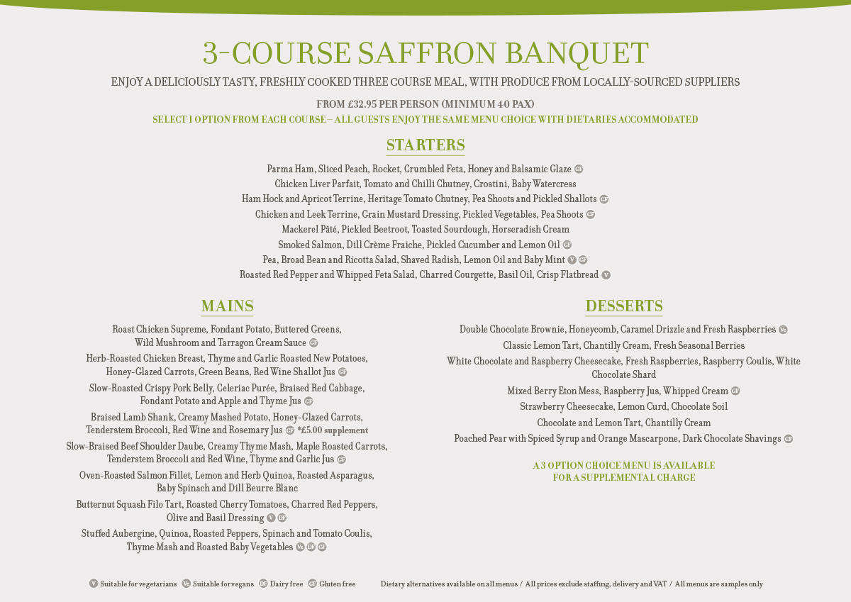 Saffron Wedding Breakfast