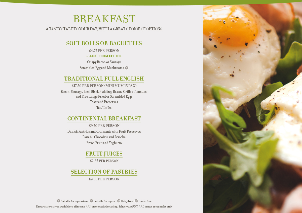 Saffron Menu Breakfast - Breakfast