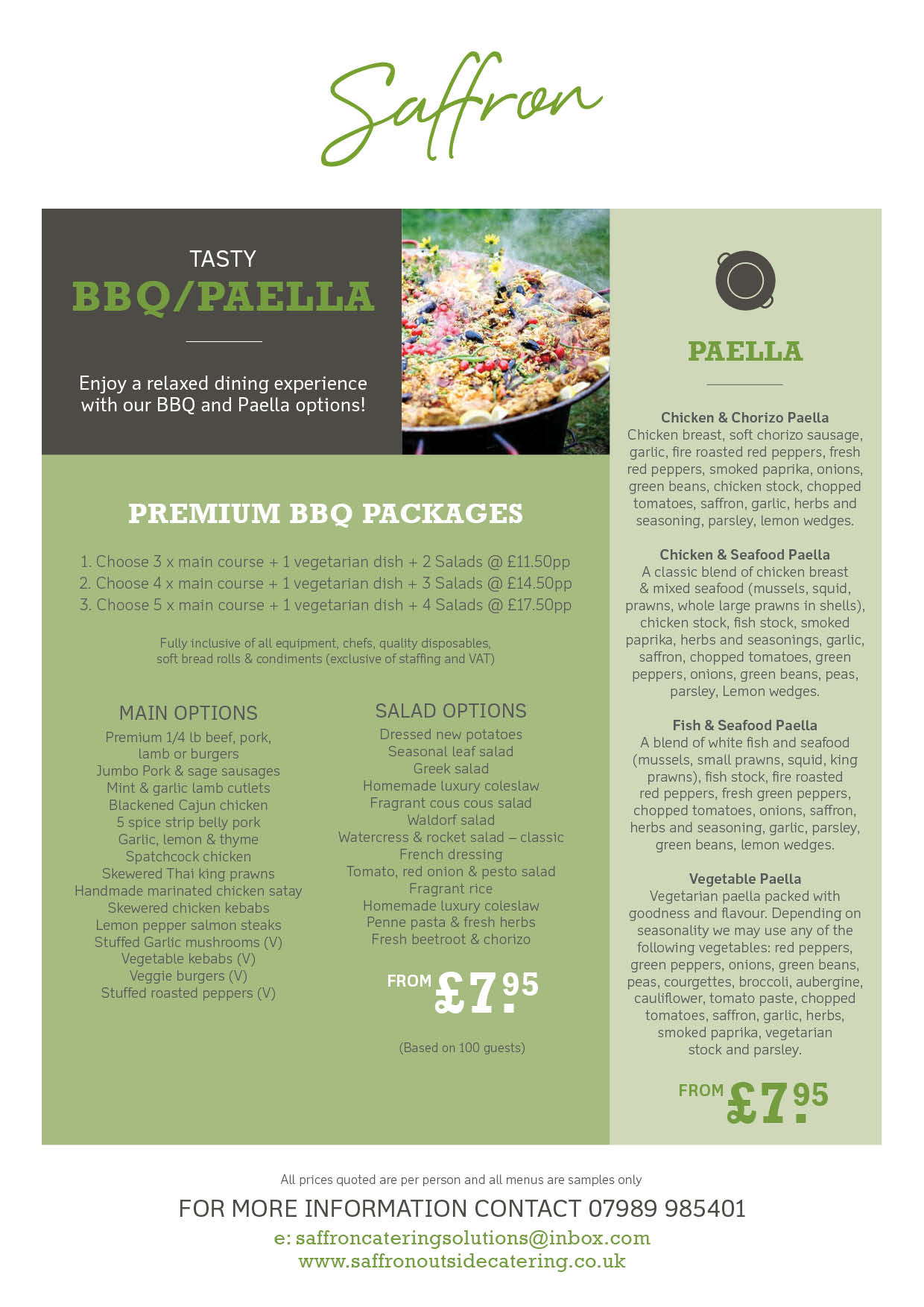 bbq paella - Paella Catering Nottingham