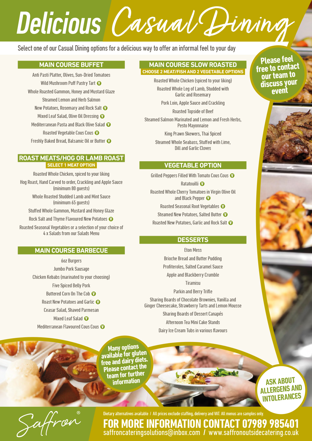 Banqueting Packages Saffron Menu Banqueting Packages 4 - Banqueting Packages