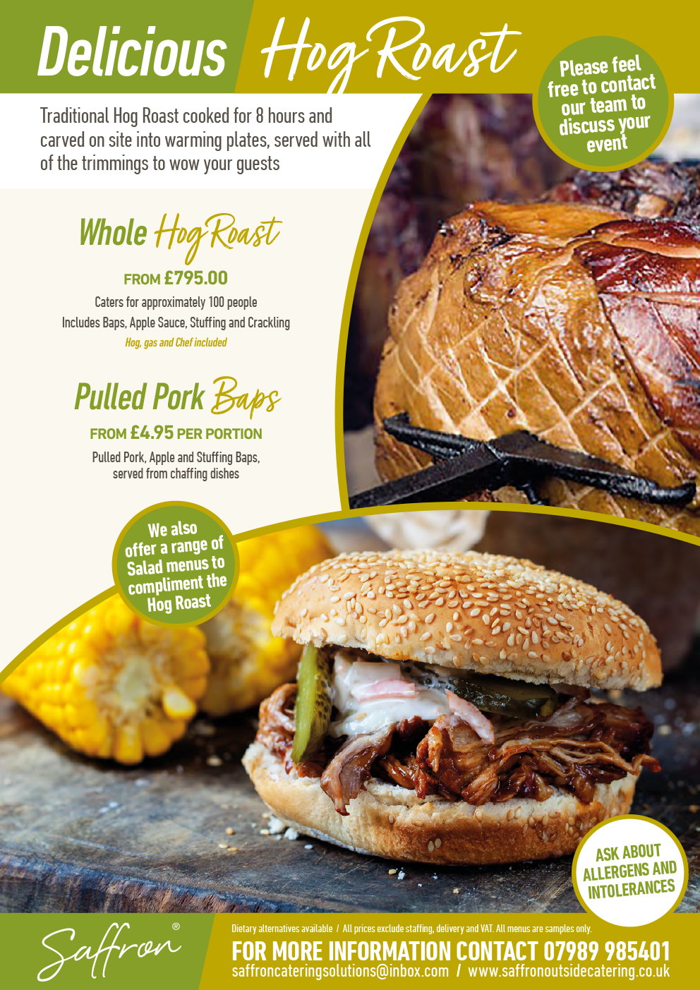 Hog Roast Menu Saffron Menu Hog Roast - Hog Roast Menu