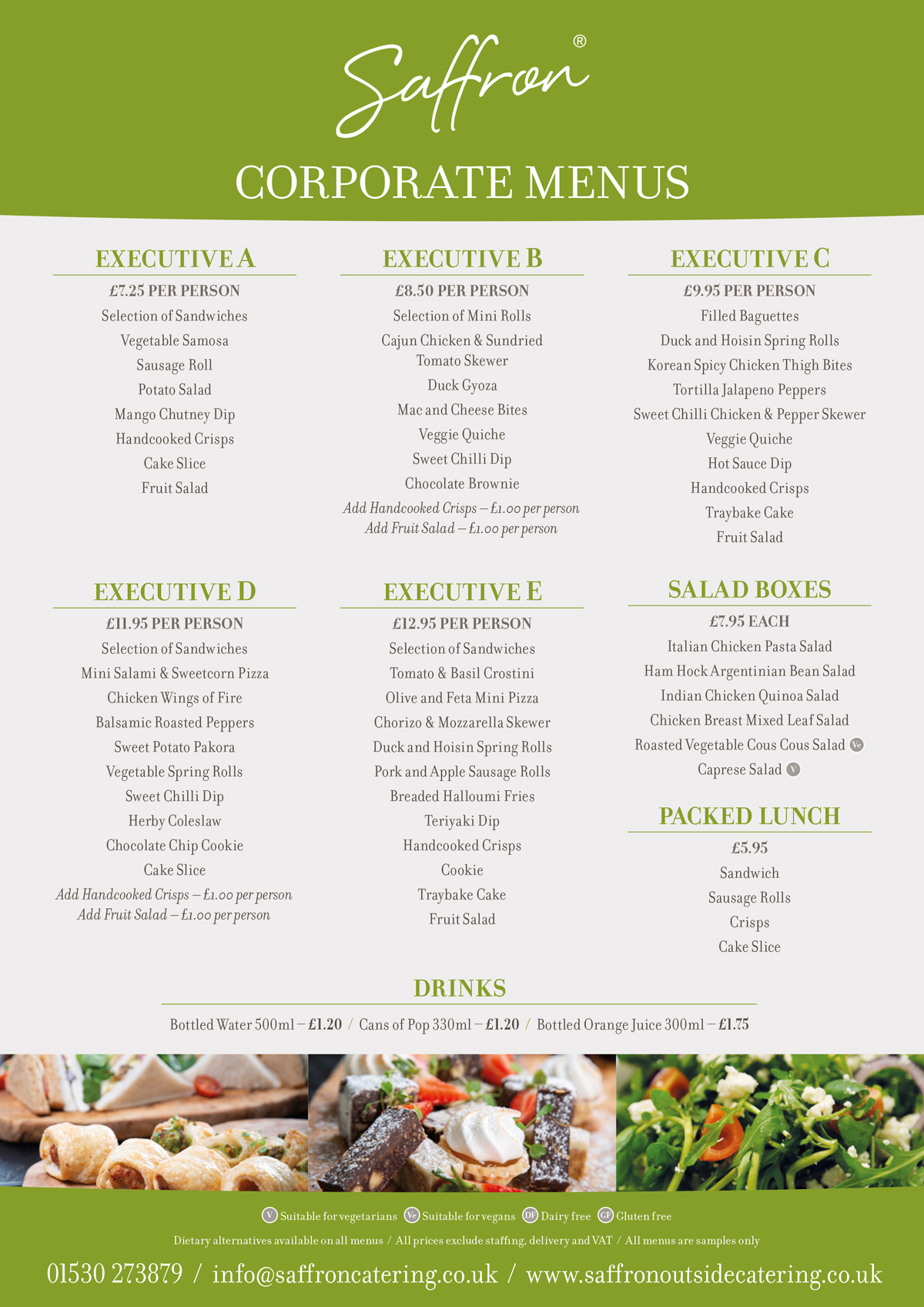 Saffron Corp Catering Menu Mar 23 - Corporate Lunches